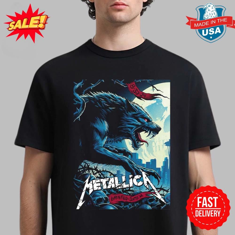 Metallica M72 Seattle WA Night 1 At Lumen Field On August 30 T Shirt S-XL Unisex T-Shirt XXXXL