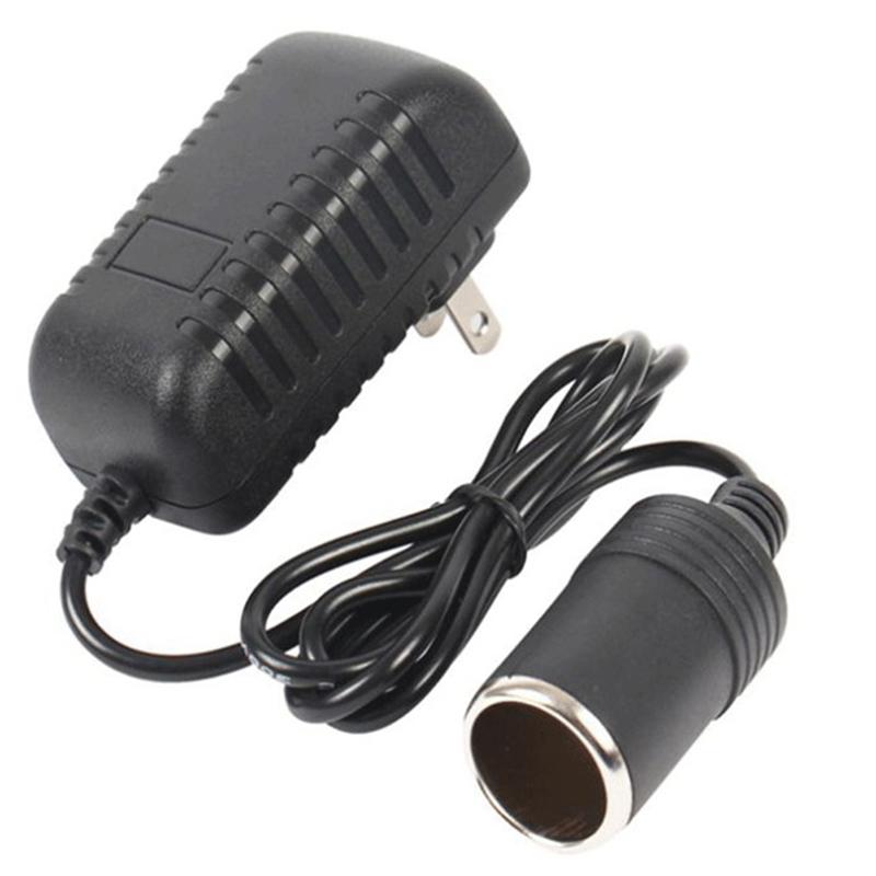 1pc Universal Black 220V To 12V 50hz Portable Car Cigarette Lighter Socket Adapter Converter Parts 3syles US/EU/UK