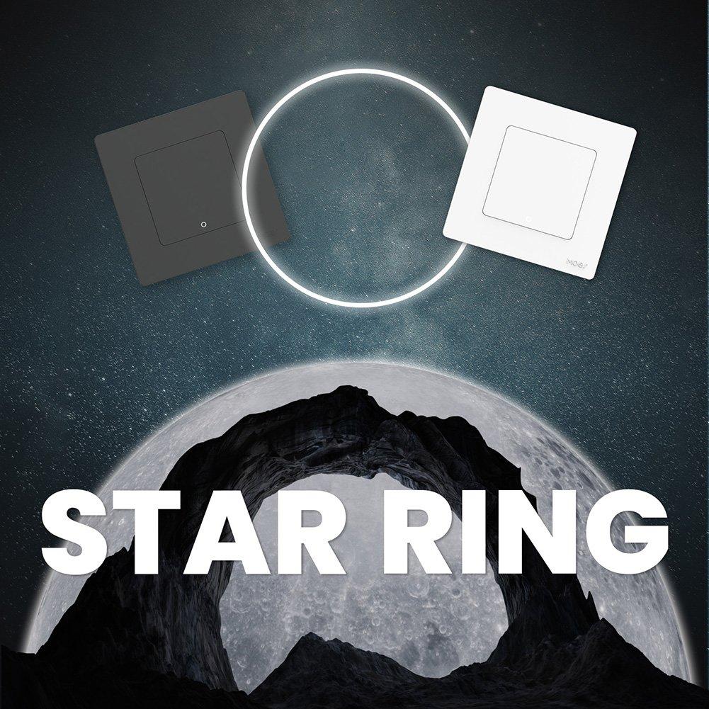 For Moes For Tuya For ZigBee Smart Light Switch Wall Switch Star Ring Series Push Button Switch Light Switch Smart Smart Switch