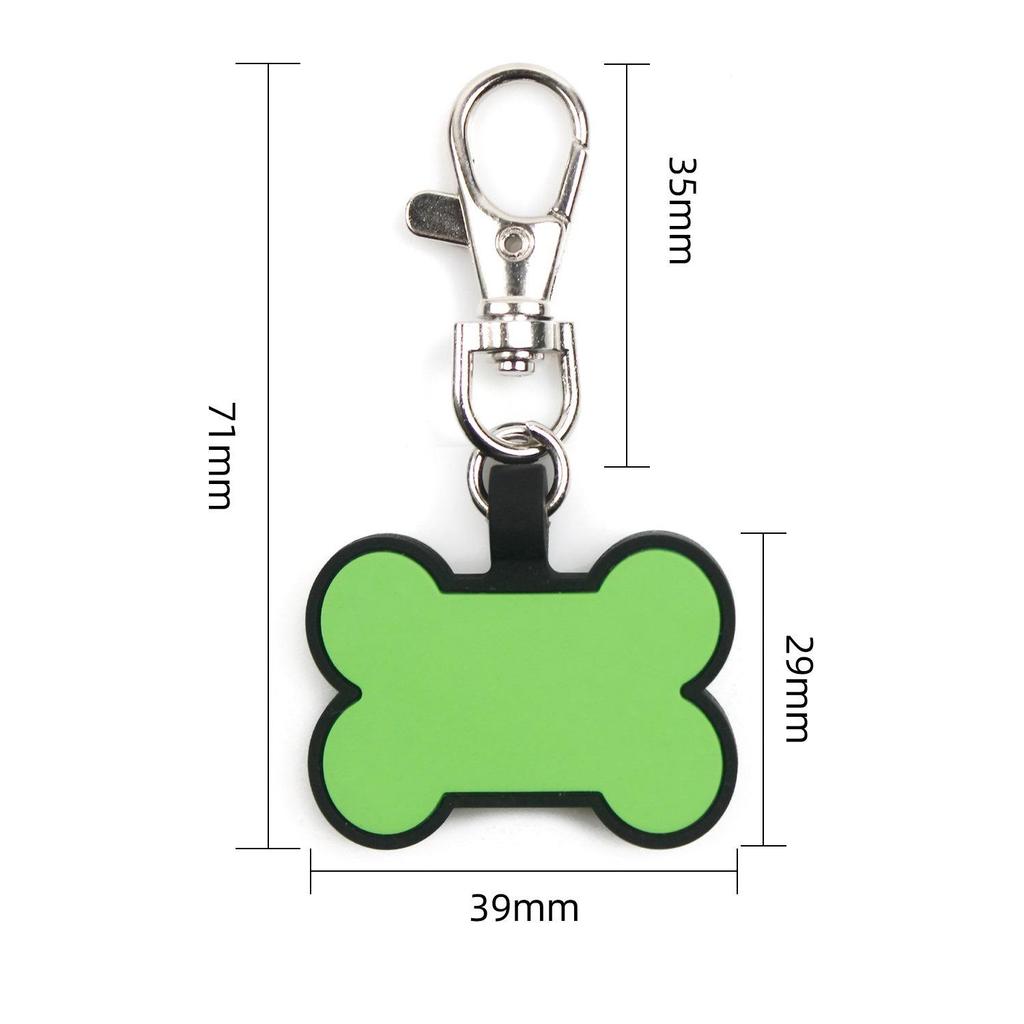 Silicone Bone-Shaped Dog Tag & Military-Style Pendant for Pet Engraving