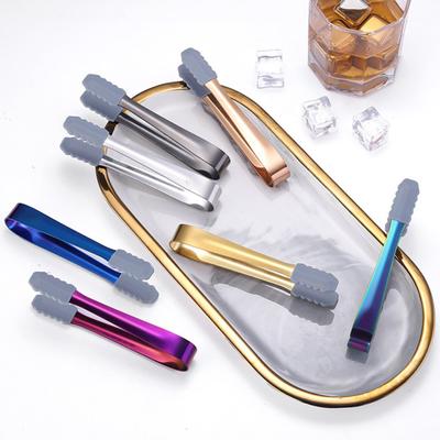 Stainless Steel Food Bread Clamp Heat-Resistant Practical Mini Serving Sugar Ice Cube Tongs