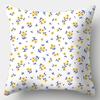 Flower Pillowcase Square Sofa Pillow Cover Watercolor Flowers Cushion