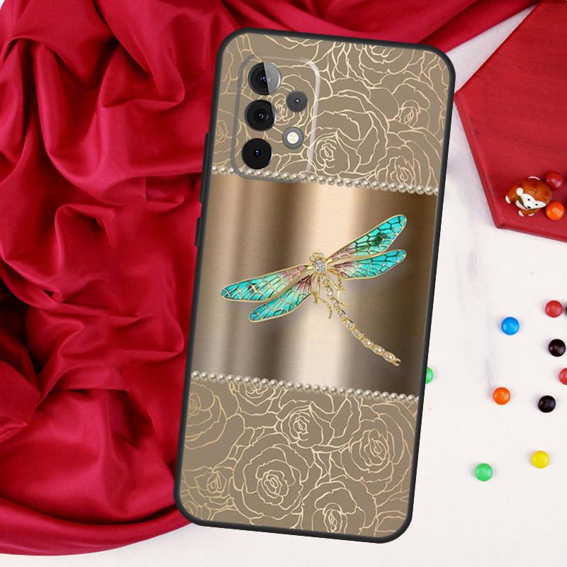 Floral Colorful Dragonfly For Samsung Galaxy A52 A32 A22 A54 A14 A16 A26 A36 A56 A55 A35 A05 A06 A15 A53 A33 A13 Case