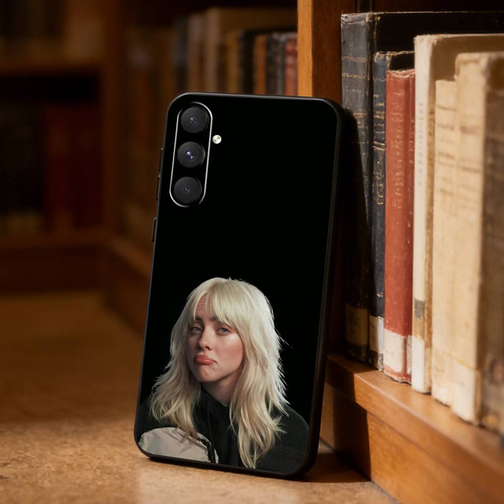 

Singer B-Billie Phone Case For Samsung S26,S25,S24,S23,S22,S21,Ultra,Plus,FE Black Soft Cover Samsung S26ULTRA