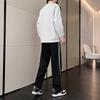 2024 Autumn Two-Piece Set: Round Neck Sweatshirt & Straight-Leg Sporty Sweatpants – Stylish and Premium Look