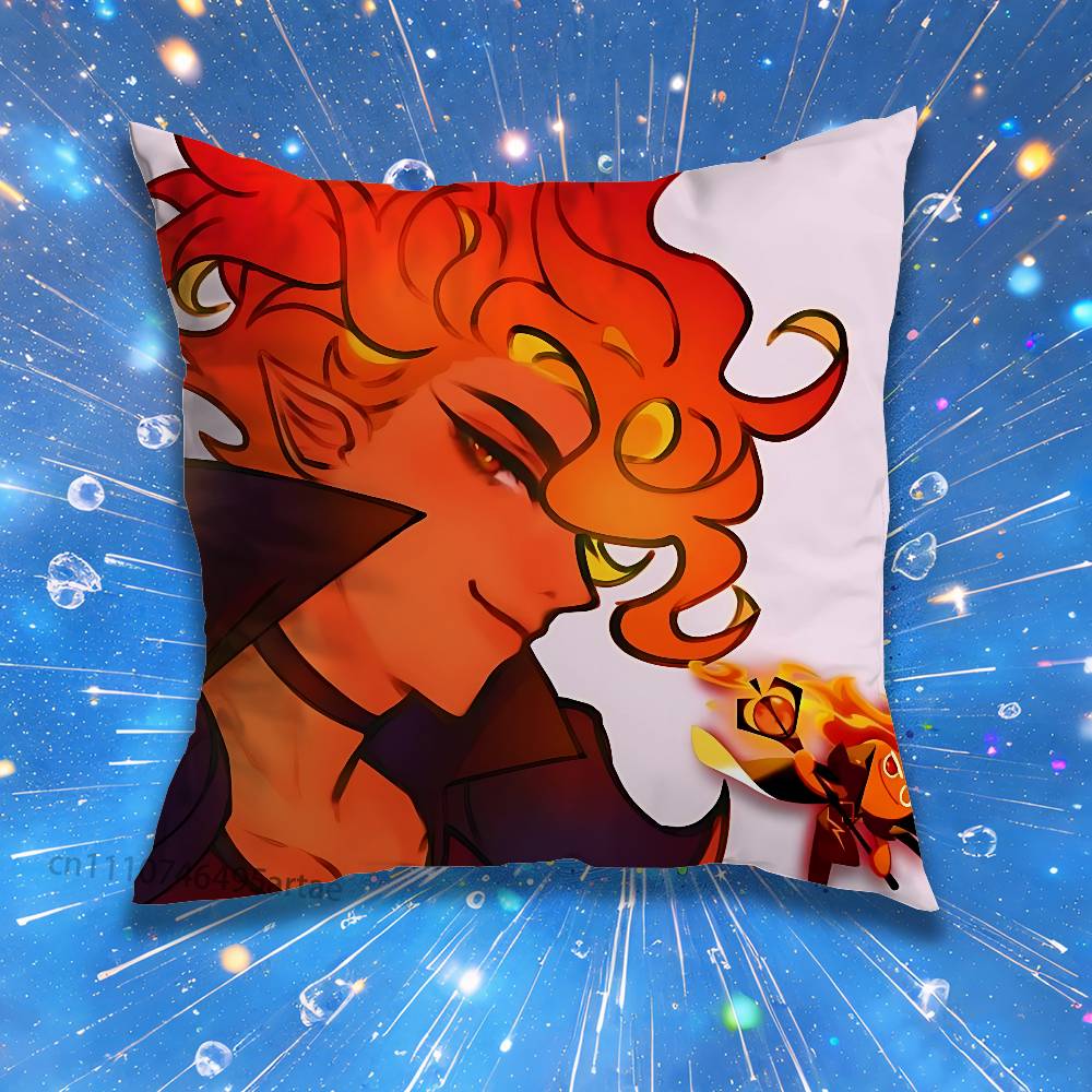 Fire SSpirit Cookie Run Pillow Case Living Room Sofa Cushion Cover Suitable For Home Bedroom Room Decoration