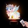 DIY Unicorn Diamond Art Painting Lamp Diamond Painting Bedside Lamp Arts Crafts Home Decoration for Bedroom Decor Gifts