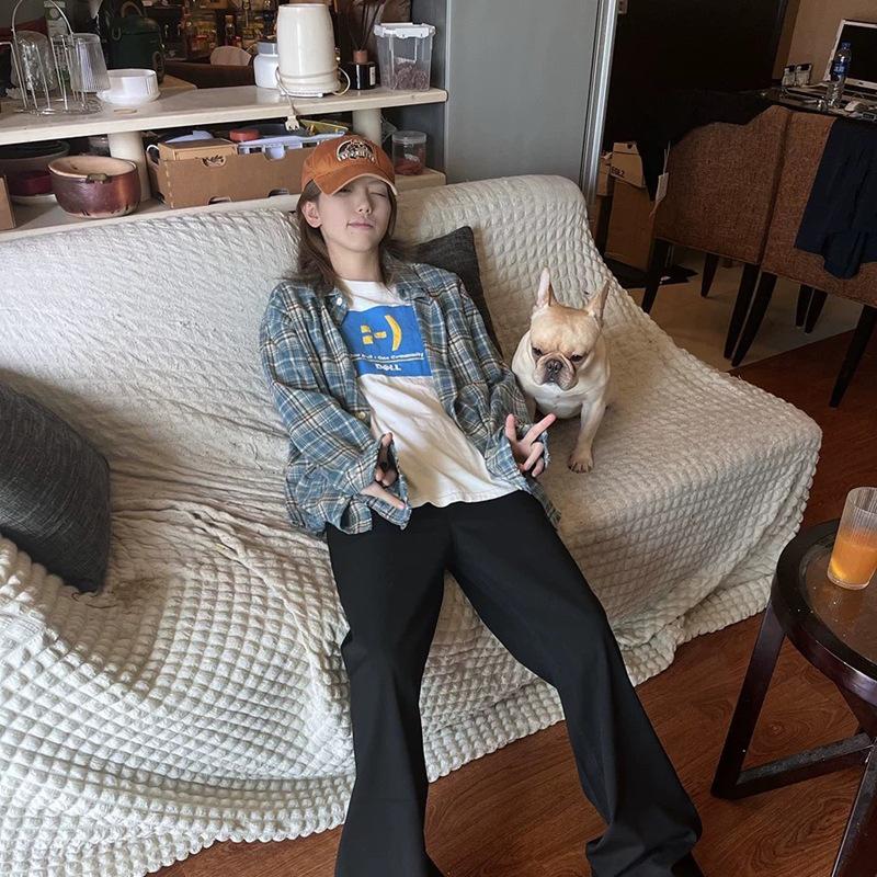 American Retro Tassel Distressed Plaid Shirt - Trendy Raw Edge Design Unisex Jacket for Spring and Autumn