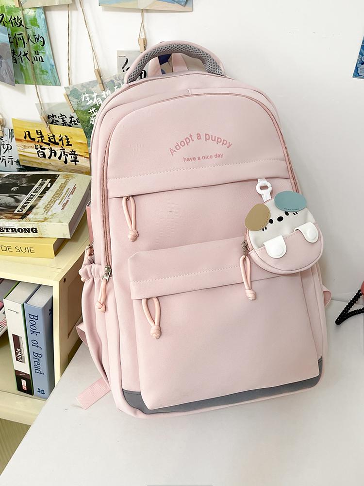 Trendy Cute Double-Shoulder Backpack: Lightweight, Waterproof & Large-Capacity Schoolbag for Middle/High School and College Stud