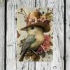 Vintage Metal Tin Sign Bird Wall Art Decor for Bar Garage