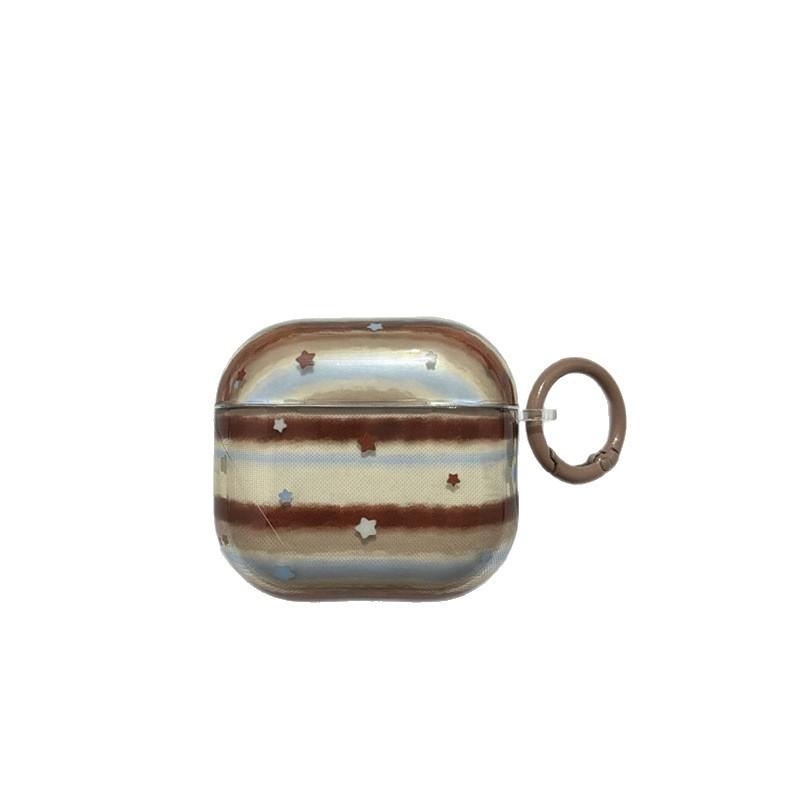 Korean blue brown striped stars AirPods 1 generation headset protection for AirPods Pro1 generation Bluetooth headset