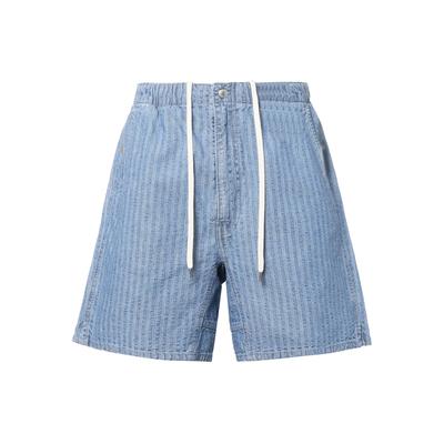 Levis Fresh Series Reine Baumwolle Gestreifte Gerade Lässige Shorts Herrenshorts Blau A2049-0000