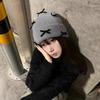 Korean Style Bow Knitted Hat Ear Protection Warm Face Small Wool Hat