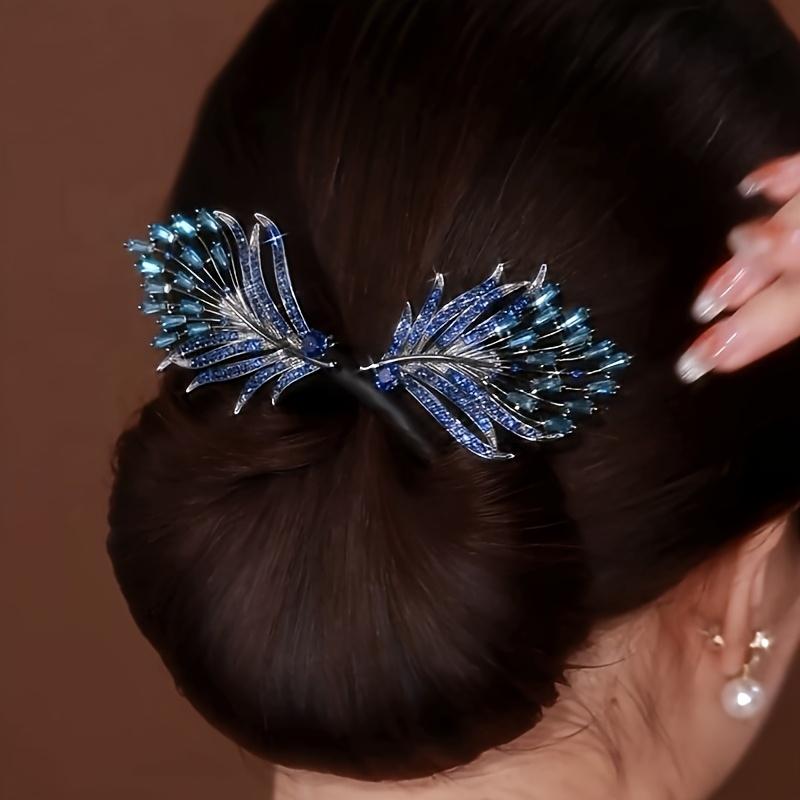 1PC Elegant and Retro Ladies Exquisite Shiny Rhinestone Alloy Hair Accessories, Fashionable and Convenient Hair Accessories