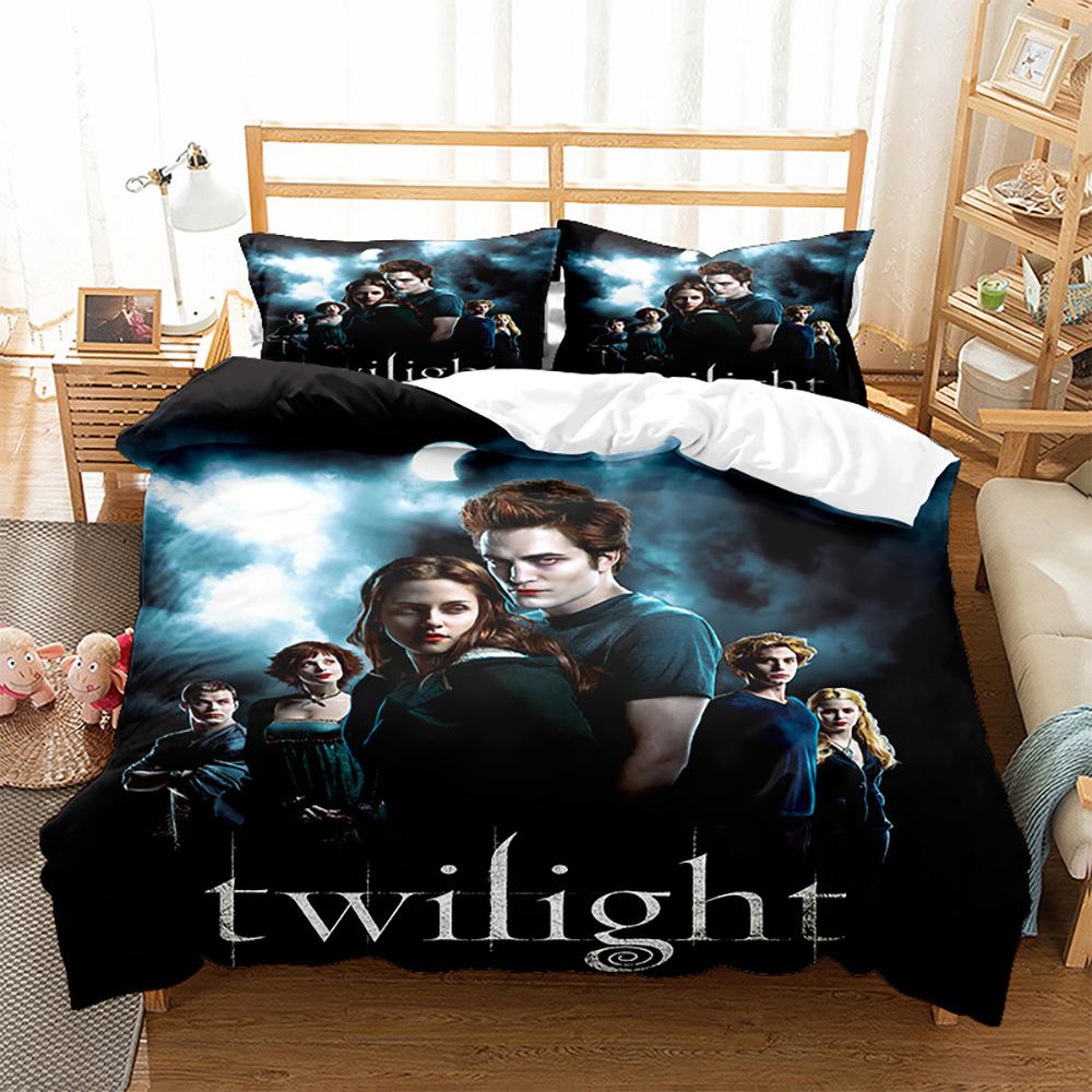 Il Set Lenzuola V-Vampire Diaries Elena Gilbert Stefan Salvatore Copripiumino Set Letto Scena Serie TV Copripiumino Federa