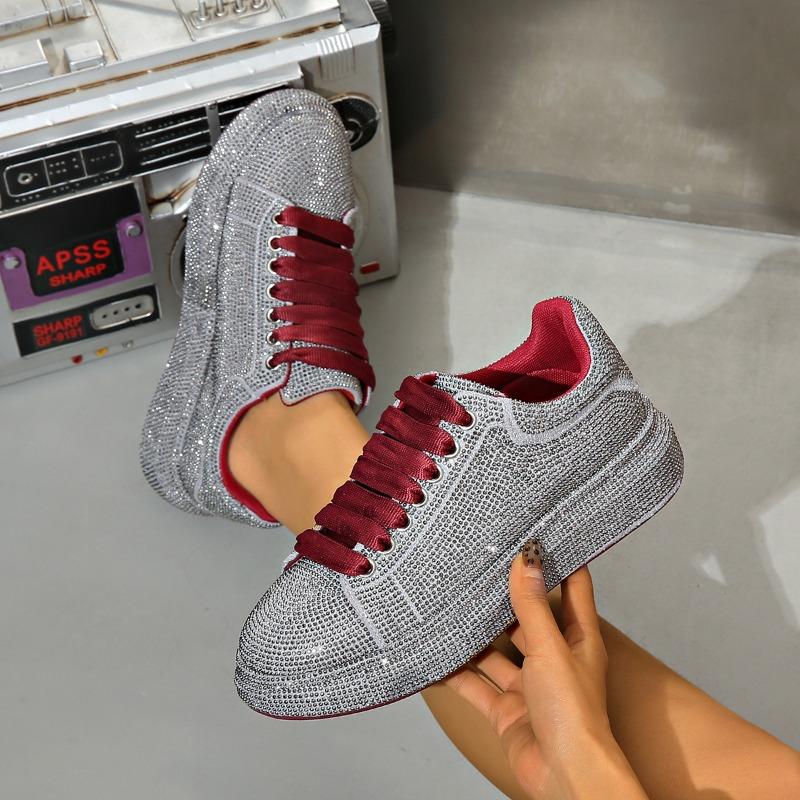 2025 Brand Women's Sneakers Luxury Rhinestones Women Causal Shoes Designer Platform Sport Shoes Fashion Comfort Women Shoes