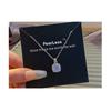 Luxury Simple Square Zircon Titanium Steel Silver Clavicle Necklace For Women