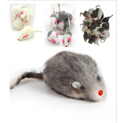 Pet Cat Playing Toys Real Fur Mouse Short Hair Real Hair Mouse with Sound Toy Sound for Kitten Cat Toy Pet Products