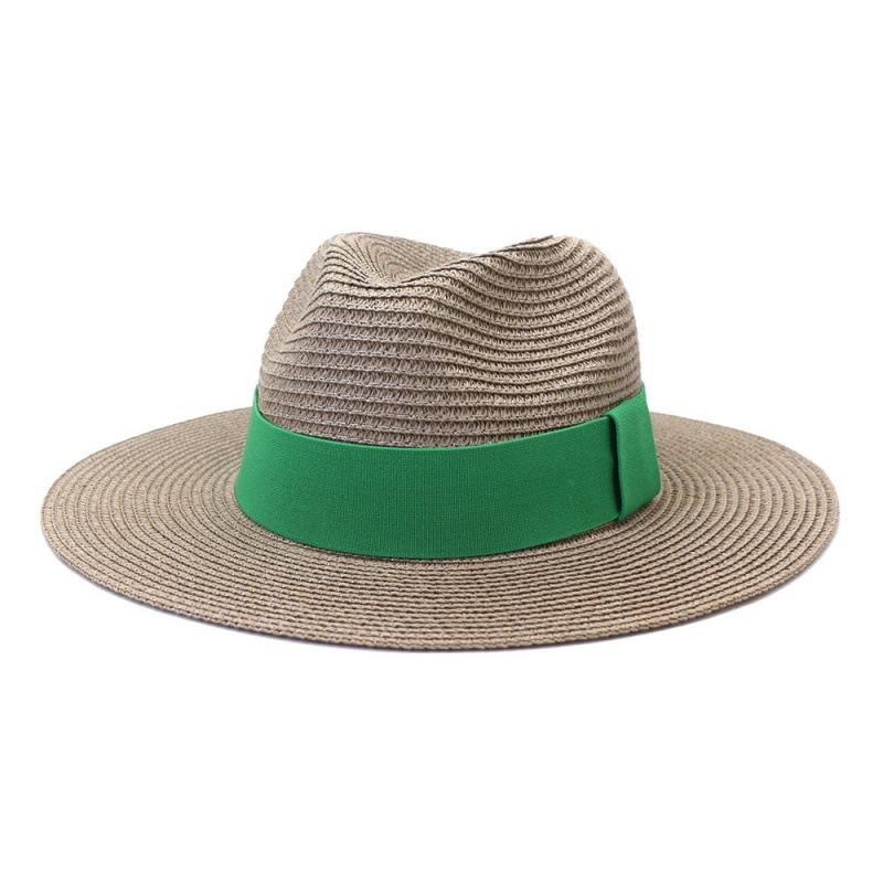 Spring and summer outdoor travel seaside sunshade big-brimmed straw hat men and women British style jazz hat CMDJS