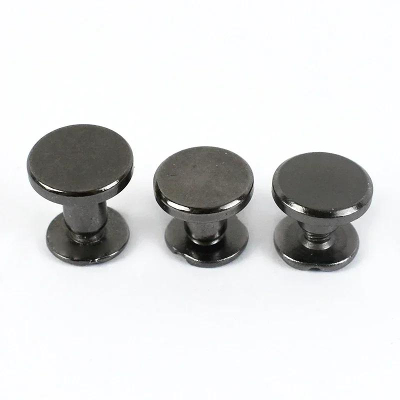 10/20/30Pcs Meetee 5-8mm Flat Head Rivet Buckles Metal Solid Nail Bolt for Bag Clothes Decorative Screws DIY Leather Accessories