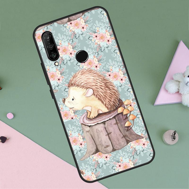 Animal Hedgehog For Huawei P40 P20 P30 Lite P60 Pro Nova 10 9 SE 5T 12i 12s 11i Y91 Y90 Y60 Y70 Y72 Y61 Case
