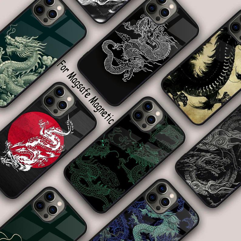 Manga Cool Dragon Magnetic Phone Case For APPLE iPhone 17 Air 16 14 13 12 Pro Max 15 Plus Wireless Charge With MagSafe Cover