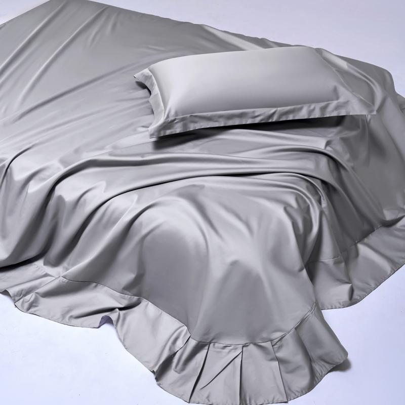 Weiches 100% ägyptische Baumwolle Bettwäscheset, 1000 Fadenzahl 4/6-teiliges Bettwäscheset, Luxuriös seidig Spann- und Bettlaken Kissenbezug