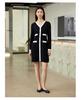 JZ Jiuzi Fragrant Wind V-neck Wool Knitted Skirt for Women's Autumn
