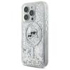 Karl Lagerfeld Klhmp16Llgkcsgh Iphone 16 Pro 6.3 Hardcase Transparent Liquid Glitter Karl&Choupette Head Magsafe