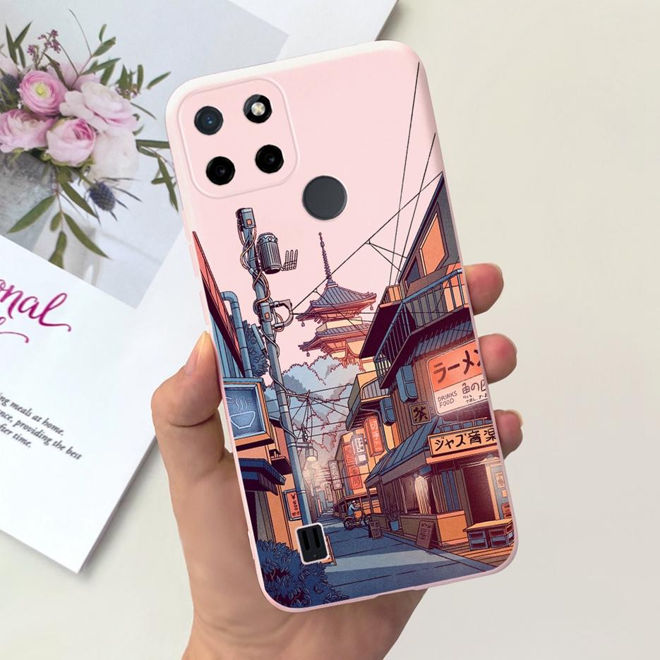 For Realme C21Y Case Realme C25Y Stylish Candy Painted Cover Soft Silicone Phone Case For Realme C21 C 21 Y C25Y RealmeC21 Shell
