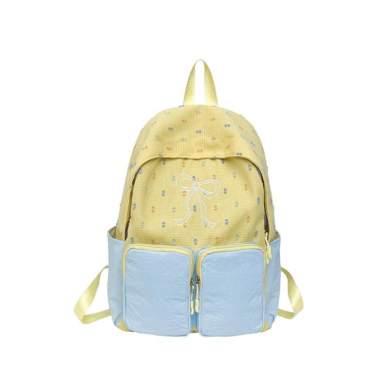Schoolbag summer new schoolbag female Japanese ins small fresh cute girl heart bow college wind travel backpack