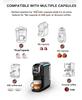 Multiple Capsule Coffee Machine, Hot/Cold Dolce Gusto Milk Nespresso Capsule ESE Pod Ground Coffee Cafeteria 20Bar 5 in 1