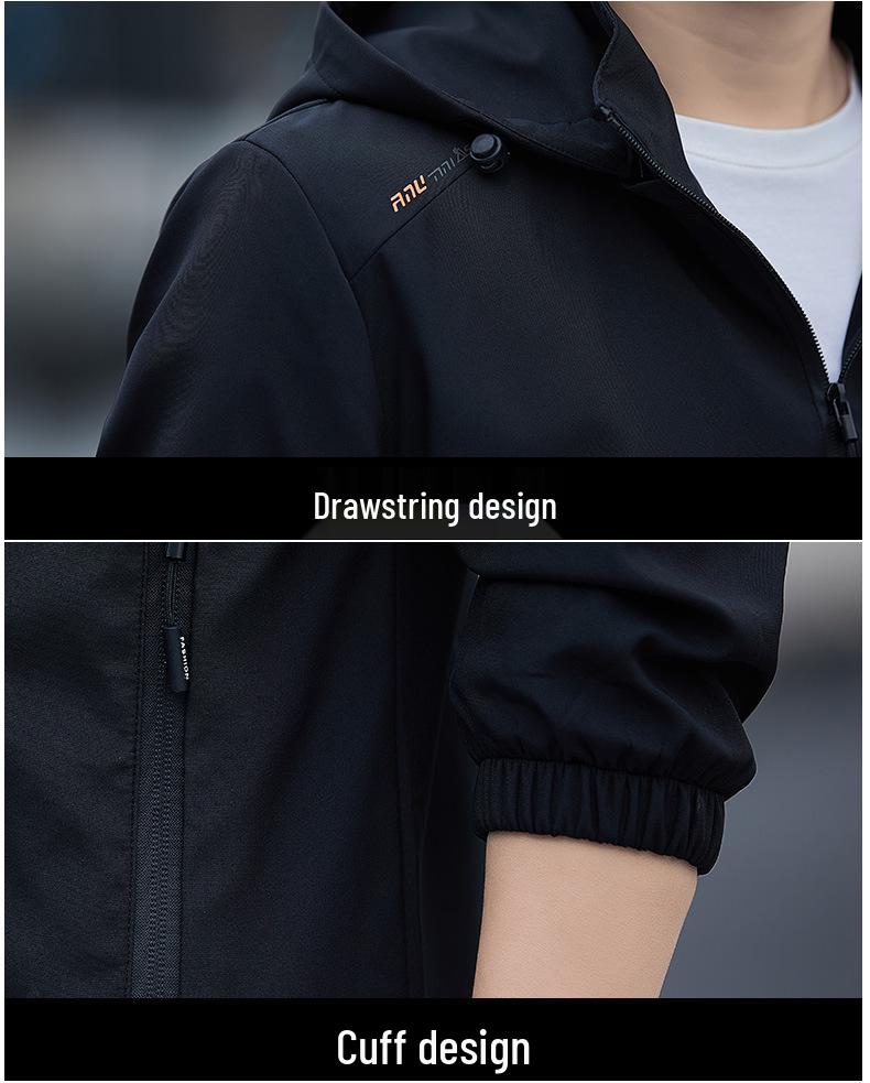 Men's Spring & Autumn Casual Windbreaker: Trendy, Versatile, Loose-Fit Korean Style, Waterproof