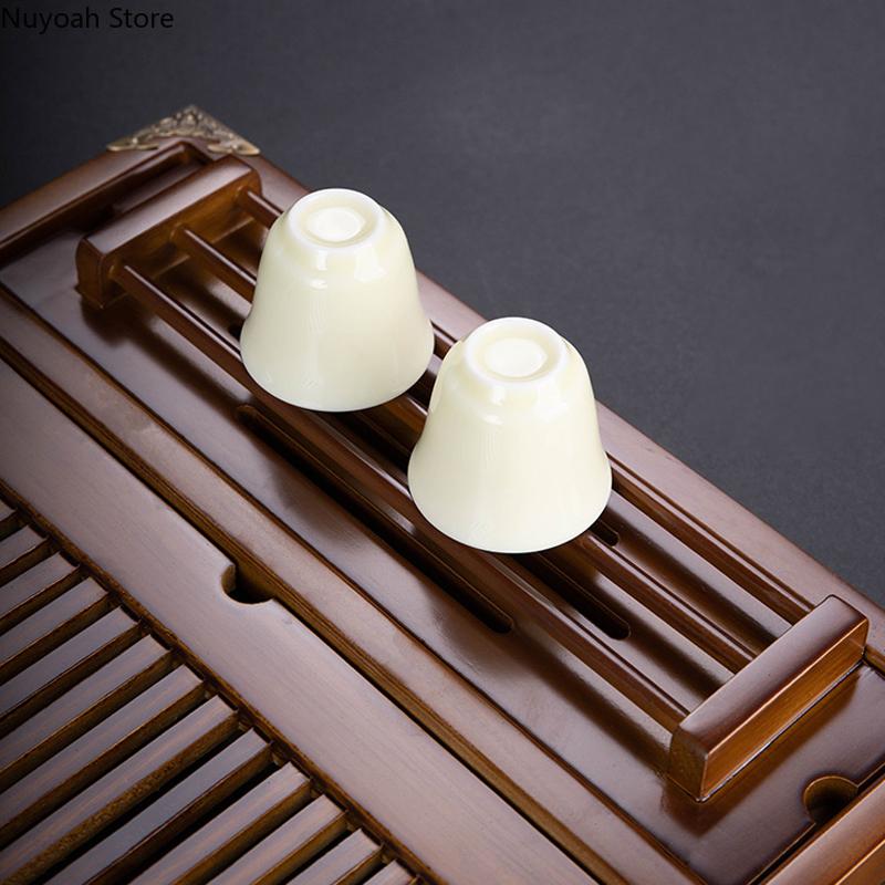 Chinese Solid Wood Tea Tray Drain Household Kung Fu Tea Set Tea Tray Storage Supplies Living Room Coffee Table Decoration