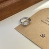 S925 Stylish Silver Ring With Colorful Gemstone Accents And Eyecatching Shape Geometric
