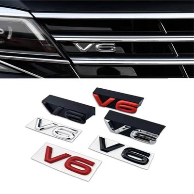 Logo ABS V6 na přední masku chladiče, odznak na zadním kufru, boční nálepka pro Passat Phaeton CC R32 R36 Touareg Teramont