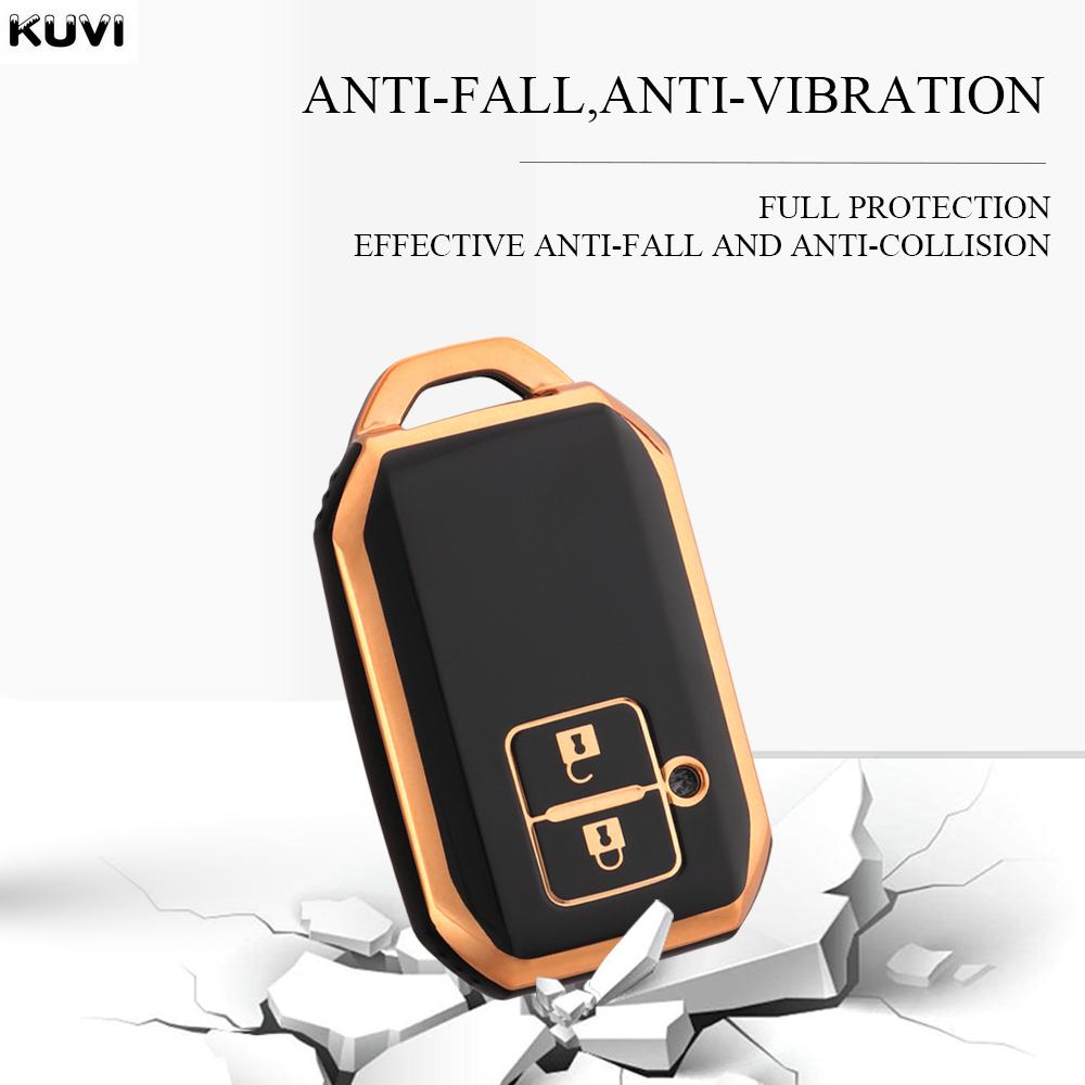 New Tpu Car Remote Key Case Cover Shell Fob For Suzuki Ertiga Swift  Wagon R Japanese Monopoly Type 3C Keychain Protector