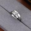 Elegant Adjustable Wedding Rings Dating Rings Letter Pattern Opening Finger Jewelry Suitable for Woman and Man Present