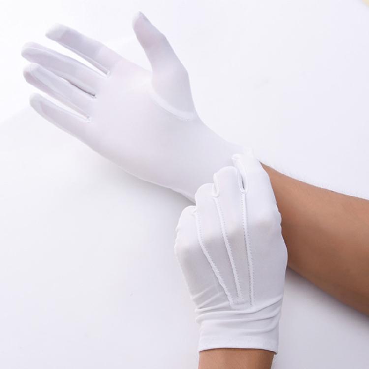 Formal Party Tuxedo Guard Gloves Stretchy for Police for Parade Mittens for Wome