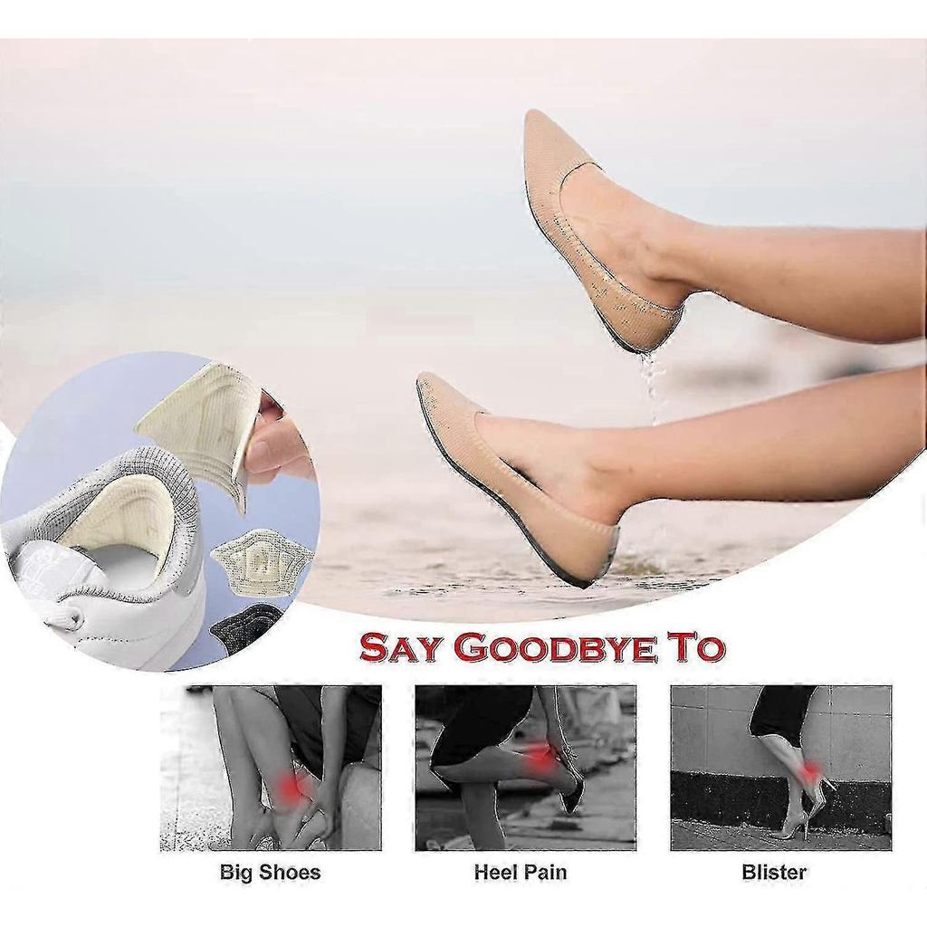 4 Pairs For Too Large Shoes, Self -adhesive Heels, Heel Protection Against Bulbs (9mm)