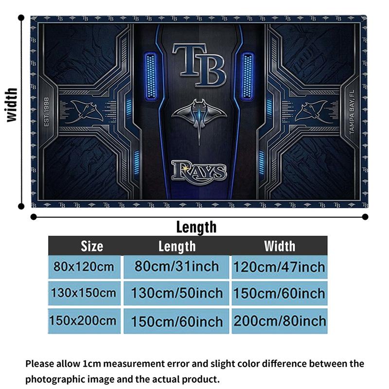 Tampa Bay Devil Rays Print Flannel Blanket High Quality Warm Comfortable Cover for All Seasons Perfect for Gifts Home Decor