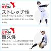 Uniform Wear Baseball Uniform Pants Trousers GACHI Regular Type Double Knee Gachi Pants 12JD2F6001 White M [Mizuno] R (01)