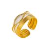 18K Gold-Plated Devil's Eye Ring - Women's Trendy Fashion Jewelry