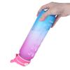 1000ml Motivational Water Bottle with Time Marker Spray Water Bottle Straw Drinking Bottle Gradient for Outdoor Hydration
