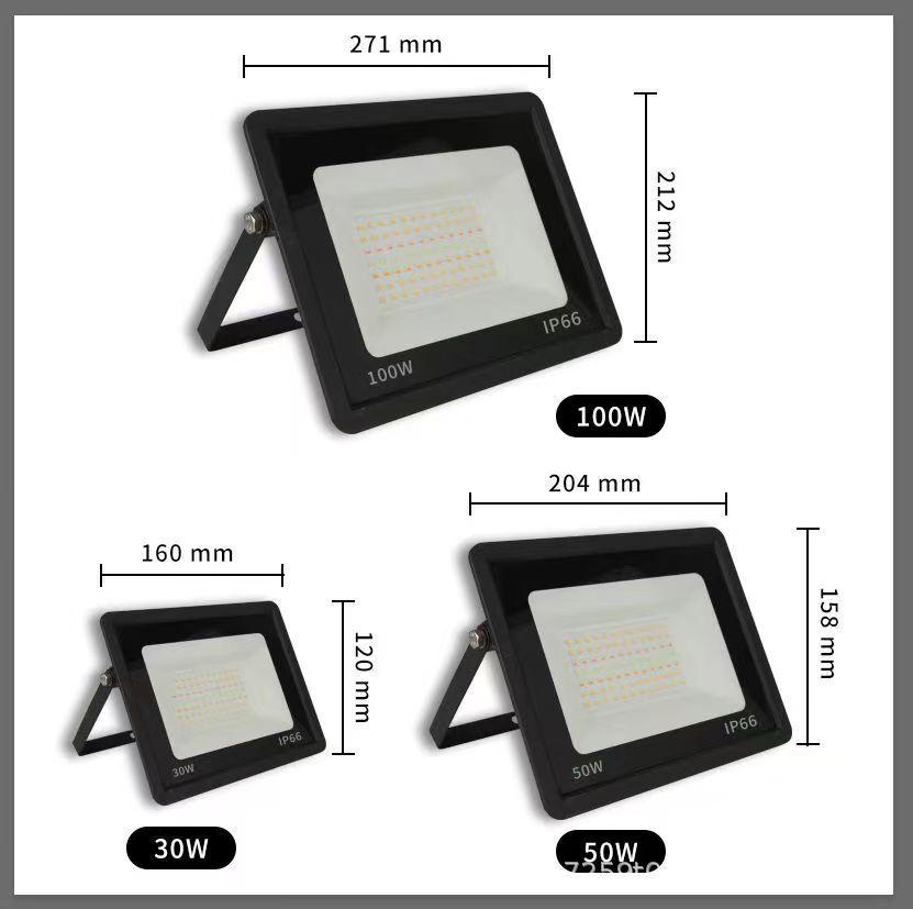 Cross-border Smart Wi-Fi + Bluetooth RGBCW LED Floodlight - Seven-Color Courtyard Atmosphere.