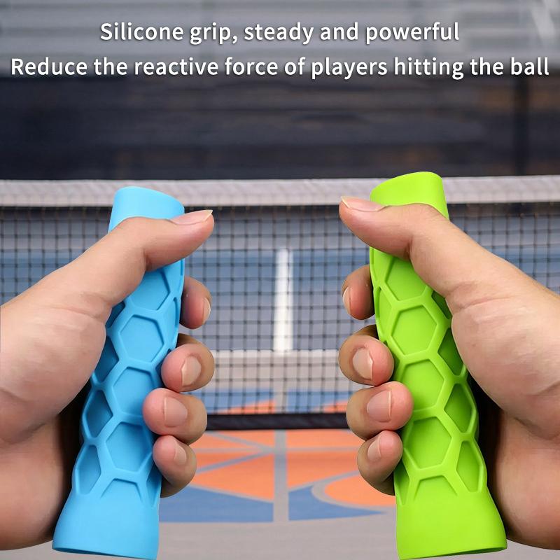Silicone Hexagonal Grip Pickleball Paddle Handle Wrap Anti-Slip Comfortable Protective Cover Honeycomb Handle Protection Cover