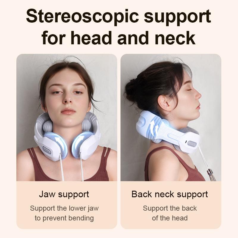 New 3rd Gear Electric Smart Cervical Massager Deep Relax Household Rechargeable Neck Kneading Hot Compress Neck Support Massager