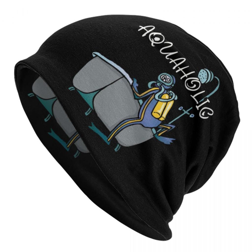 Custom Scuba Diving Skullies Beanies Caps Cool Winter Warm Unisex Women Knit Hat Adult Unisex Dive Diver Quote Bonnet Hats