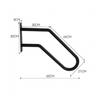 Wall-Mounted Stair Handrail Heavy Duty Safety for Garage, Elderly