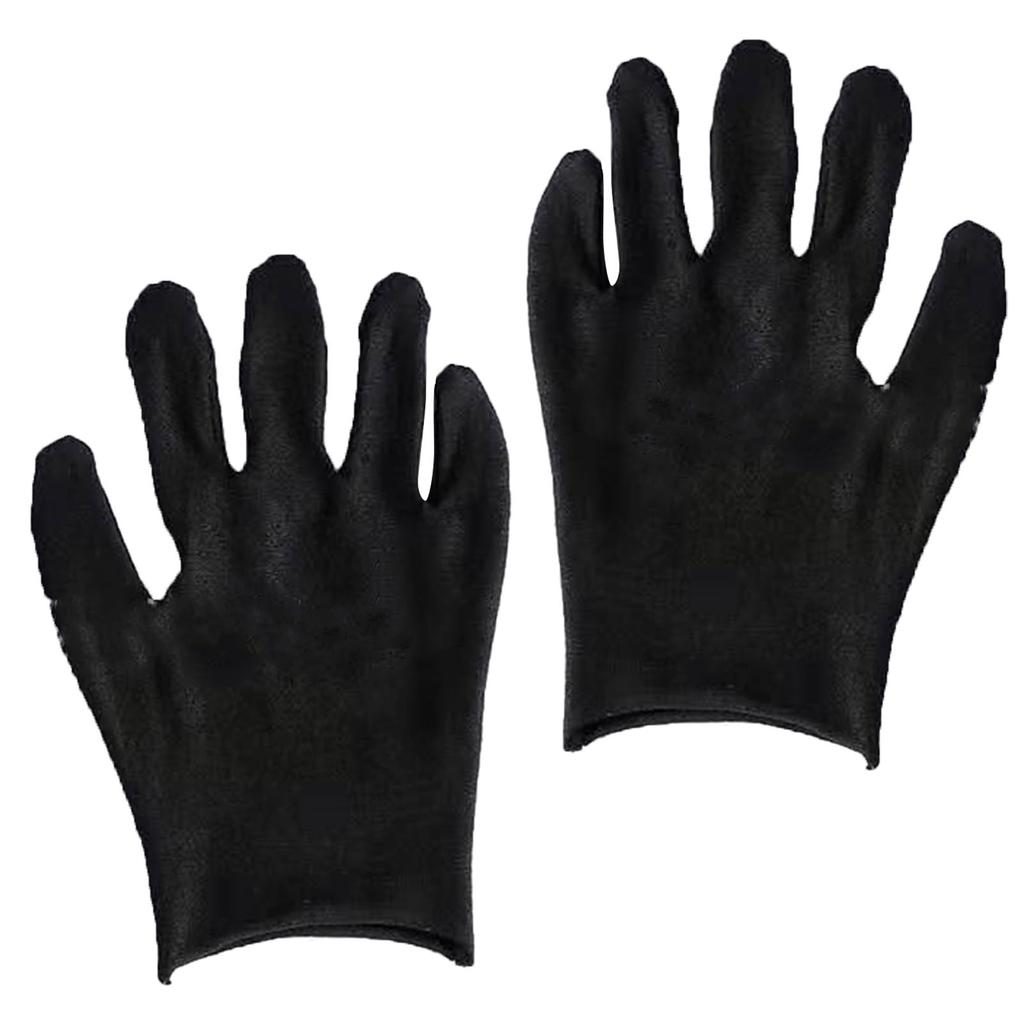 12 Pairs Cotton Gloves Polyester Cotton Thickened Sweat Absorbing Jewelry Gloves for Riding Factory Black